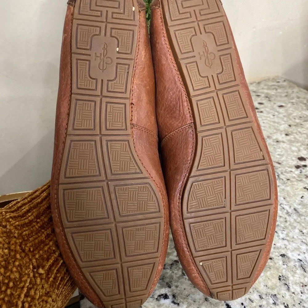Cole‎ Haan Mens Brown Leather Bit Driving Loafers Moc Toe Slip On Shoes